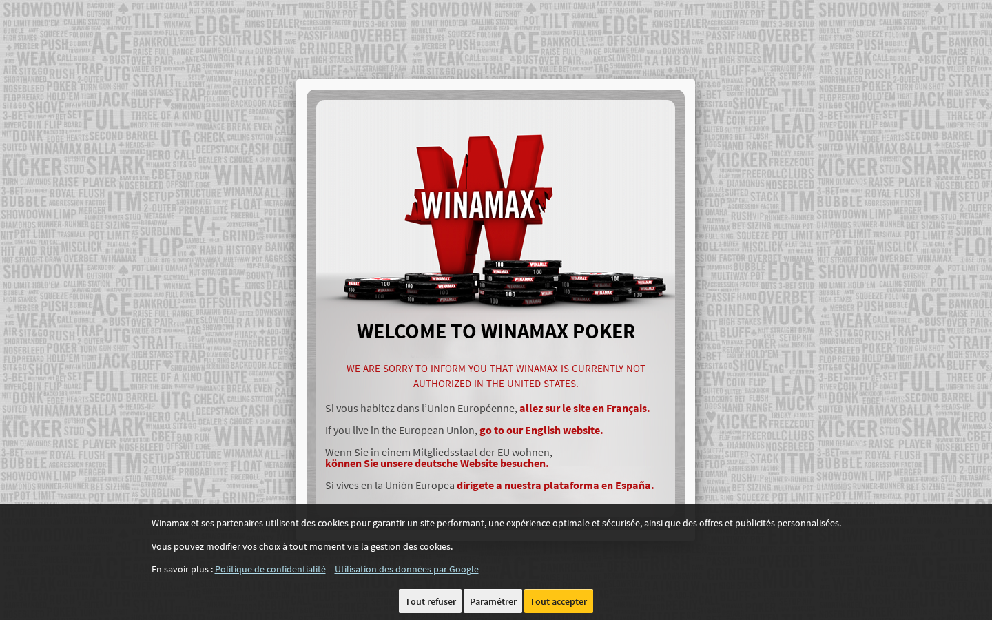 Winamax Poker client